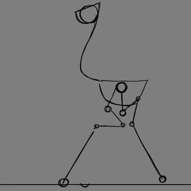 walking prusathian animation loop